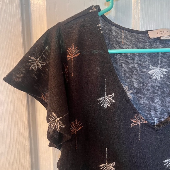 Loft Women’s Black Short Sleeve Shirt - Picture 5 of 6